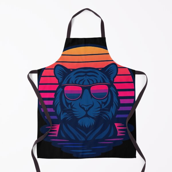 Artikelvorschau, Synthwave-Tiger in Neonlandschaft entworfen und verkauft von gallardostudio.