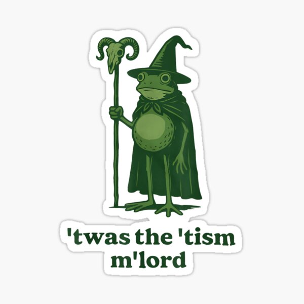 Item preview, Frog Wizard Meme, ’Twas the ’Tism M’Lord Neurodiversity Tee designed and sold by BancaJone.