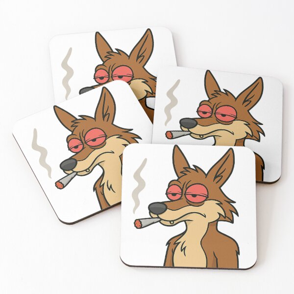 Item preview, Smoking Coyote T-Shirt – Funny Cartoon Coyote with Joint – High Weed Animal 420 Fun Shirt – Cannabis Unisex Shirt designed and sold by LumoDesigns.