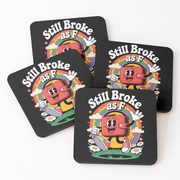 Item preview, Retro Cartoon Wallet "Still Broke As F" Ironic Humor designed and sold by FocusedPatterns.