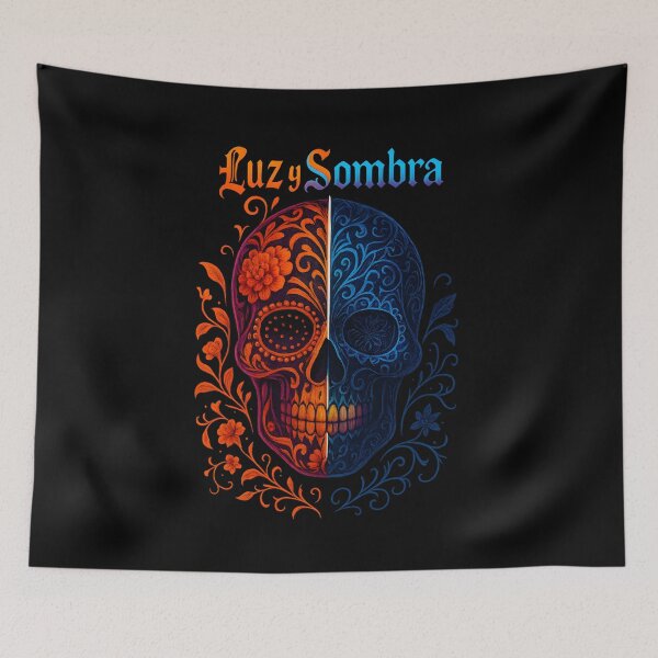 Item preview, Luz y Sombra Skull Sticker Ornamental Dual-Tone designed and sold by MysticArtisan.