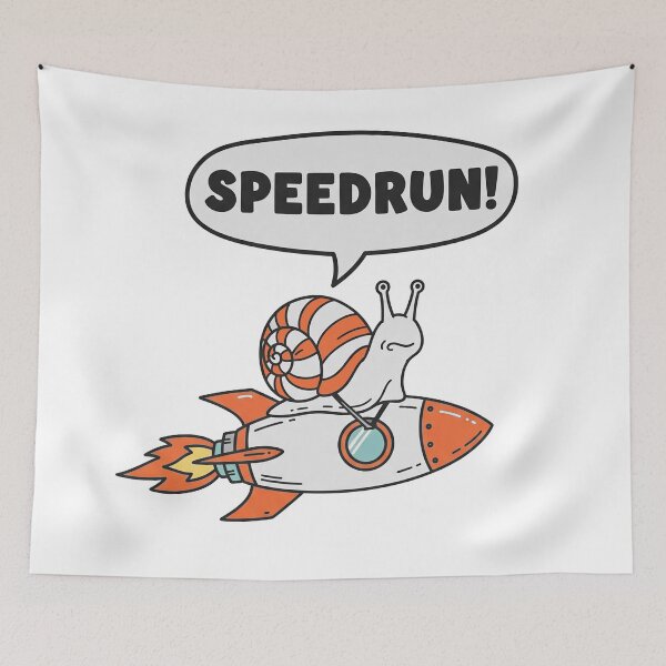 Item preview, Speedrun! Snail on a Rocket designed and sold by Owcomm.