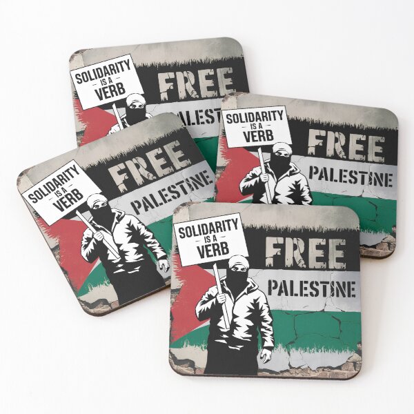 Item preview, Street Art Protest – Solidarity Is a Verb | Free Palestine Graffiti Design designed and sold by ARTReMi.