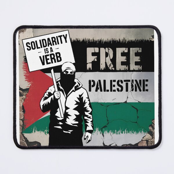 Item preview, Street Art Protest – Solidarity Is a Verb | Free Palestine Graffiti Design designed and sold by ARTReMi.