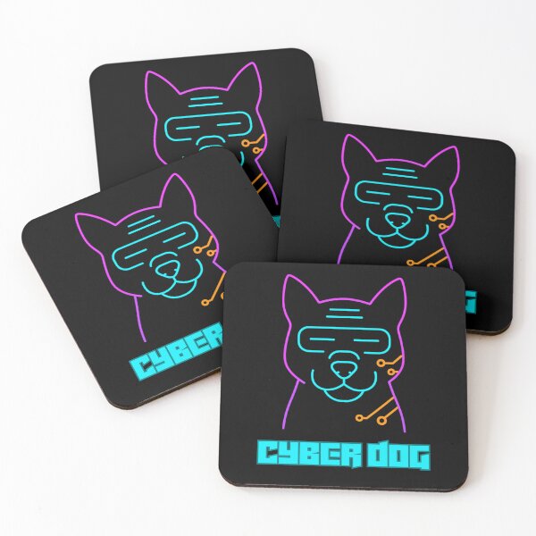 Item preview, Cyber Dog – Neon Tech Pup designed and sold by GokuCreative .