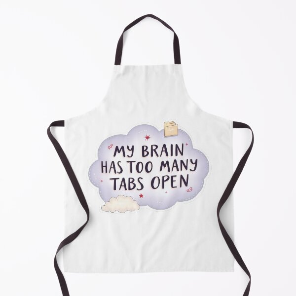 Item preview, My Brain Has Too Many Tabs Open – Cute Mental Clutter Sticker designed and sold by Pixel  Playground.