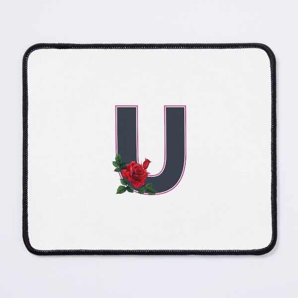 Item preview, Rose & Initial U Letter Design – Romantic Gift designed and sold by crevettedesign.