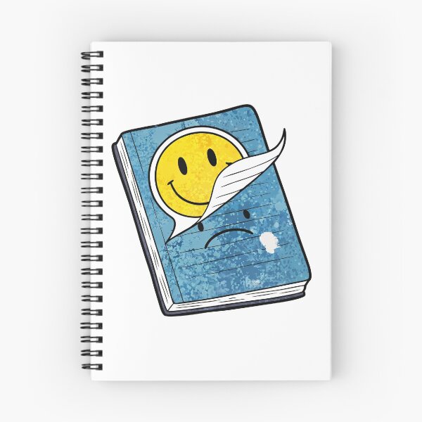 Item preview, Happy Face Peeling Away Sad Face Journal designed and sold by Owcomm.
