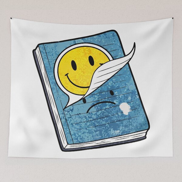 Item preview, Happy Face Peeling Away Sad Face Journal designed and sold by Owcomm.