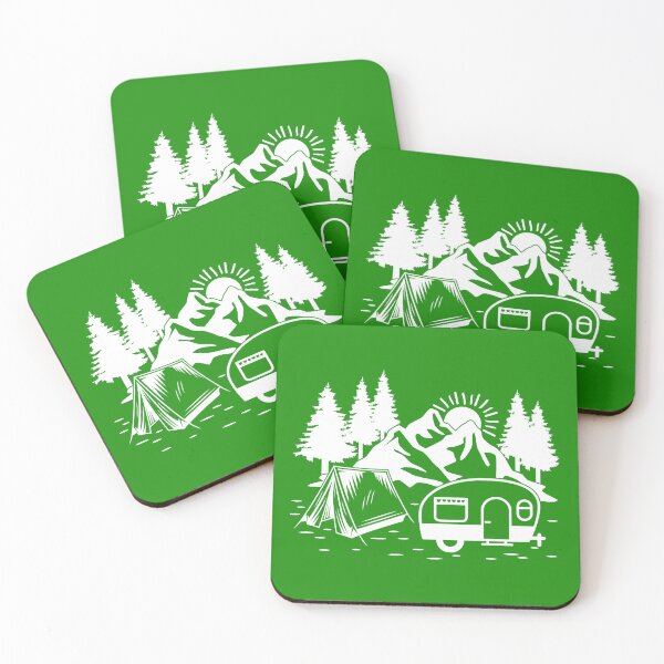 Item preview, Camping Graphic. Mountain, Pine Tree, Tent and Caravan Illustrations. designed and sold by DesignHouse07.