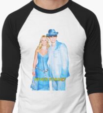 Britney X Justin DENIM "Never Forget" Men's Baseball ¾ T-Shirt