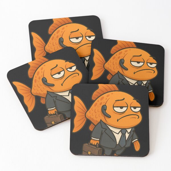 Item preview, Sad Business Goldfish – Tired Corporate Fish Design designed and sold by KuLeo.
