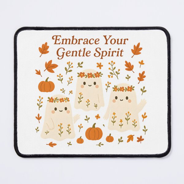 Item preview, Embrace Your Gentle Spirit - Cute Autumn Ghosts Self Care Design designed and sold by AnnDesignStudio.