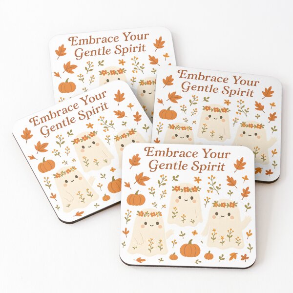 Item preview, Embrace Your Gentle Spirit - Cute Autumn Ghosts Self Care Design designed and sold by AnnDesignStudio.