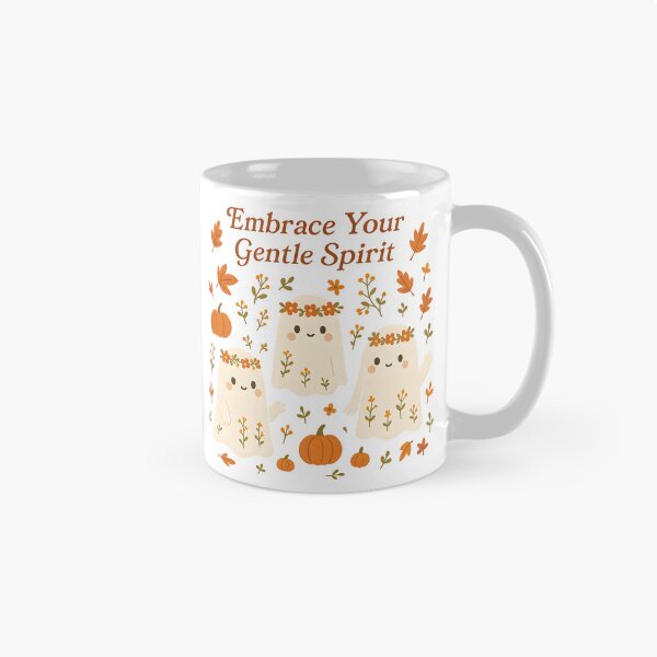 Item preview, Embrace Your Gentle Spirit - Cute Autumn Ghosts Self Care Design designed and sold by AnnDesignStudio.