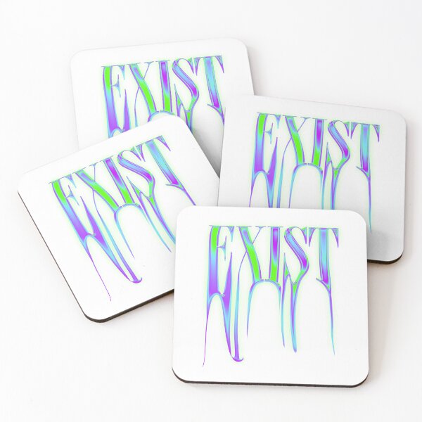Item preview, EXIST Dripping Neon Brutalist Typography designed and sold by GoodGirlAlex.