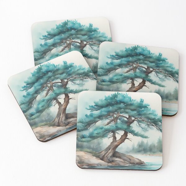 Item preview, Turquoise Pine Tree designed and sold by CalmnessbyChoice.