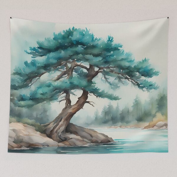 Item preview, Turquoise Pine Tree designed and sold by CalmnessbyChoice.