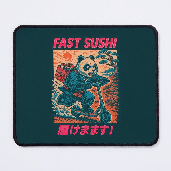 Item preview, Panda Delivery – Fast Sushi on Wheels designed and sold by BeetleDots.