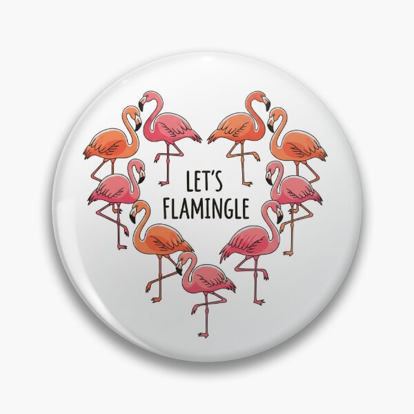 Item preview, Let's Flamingle Heart Flamingos designed and sold by Owcomm.