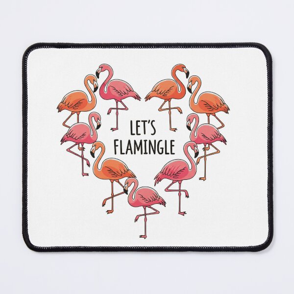 Item preview, Let's Flamingle Heart Flamingos designed and sold by Owcomm.