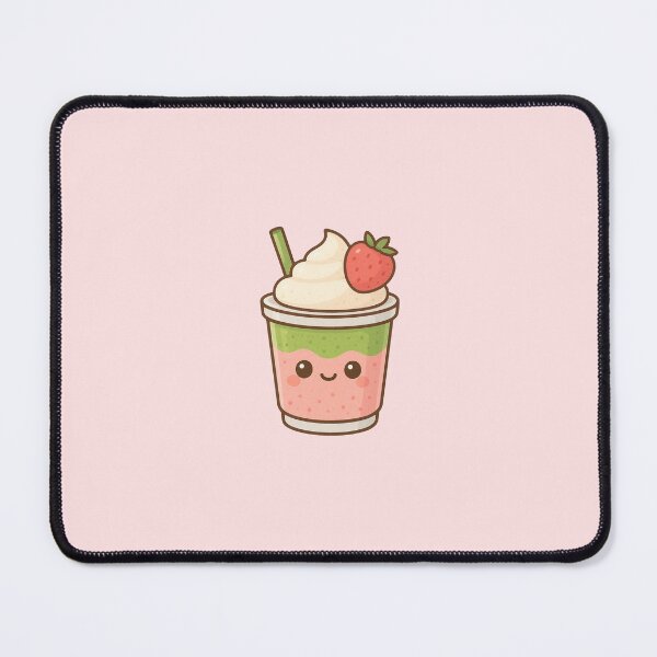 Item preview, Kawaii Strawberry Matcha Latte designed and sold by art-by-mel.