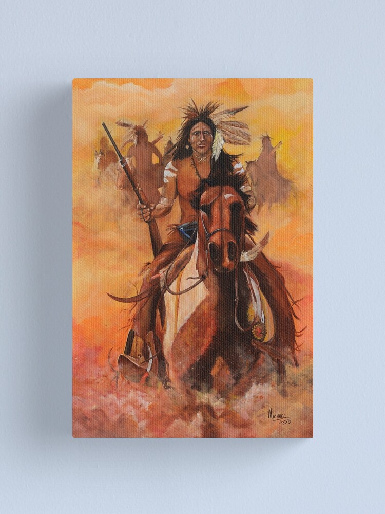Alternate view of Apache Rider Canvas Print