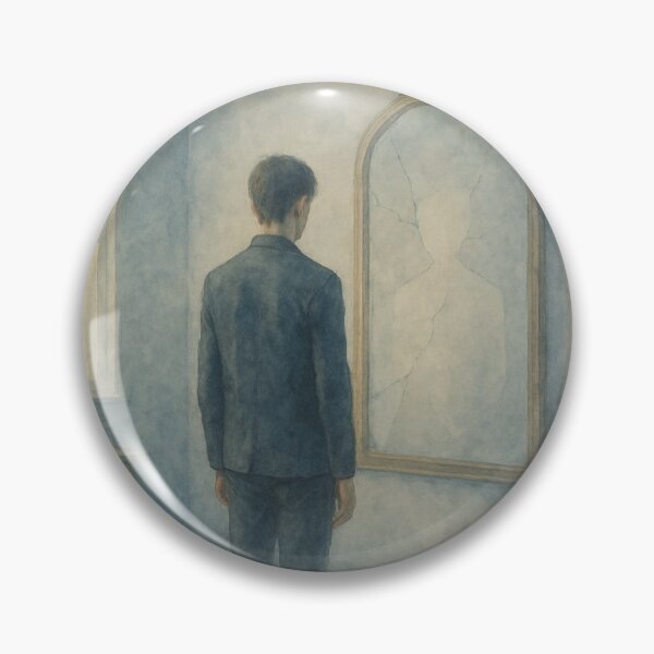Item preview, The Mirror Refuses — Watercolor Echo of Identity Loss designed and sold by driftarcstudios.
