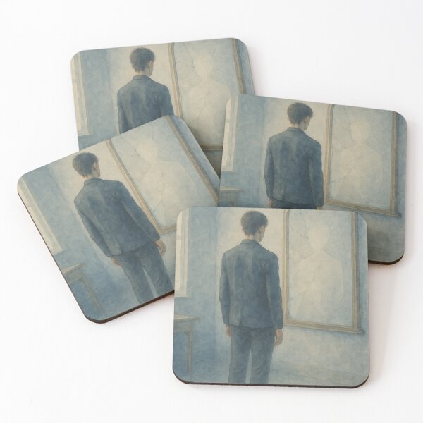 Item preview, The Mirror Refuses — Watercolor Echo of Identity Loss designed and sold by driftarcstudios.