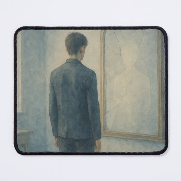 Item preview, The Mirror Refuses — Watercolor Echo of Identity Loss designed and sold by driftarcstudios.