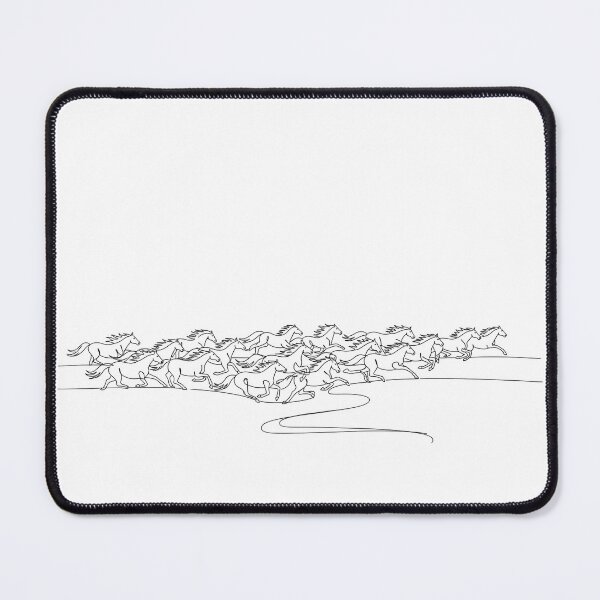 Item preview, Galloping Herd - Minimalist One Line Art of Running Horses designed and sold by Cloud-Riders.