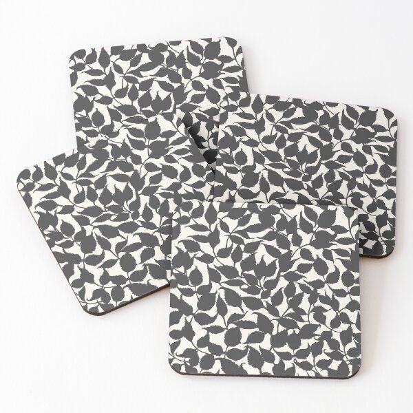 Item preview, Black and white floral retro pattern designed and sold by bokasin.