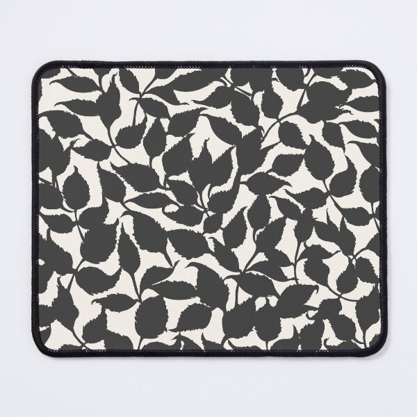 Item preview, Black and white floral retro pattern designed and sold by bokasin.