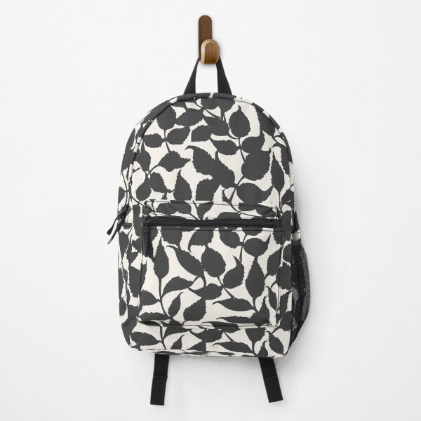 Item preview, Black and white floral retro pattern designed and sold by bokasin.