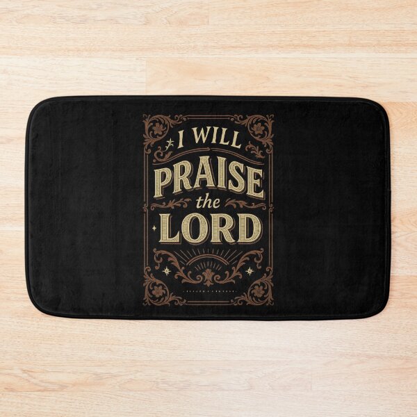Item preview, I Will Praise the Lord Psalm 34 Verse designed and sold by SimplySelim.