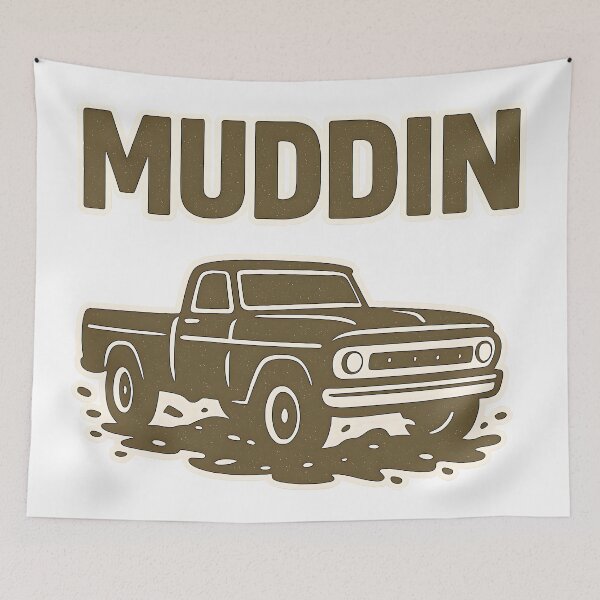 Item preview, Truck Muddin Block Print Graphic designed and sold by OldSouthTraditions.