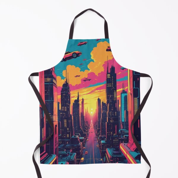 Item preview, Futuristic Cityscape with Flying Cars designed and sold by YourCozyPattern.