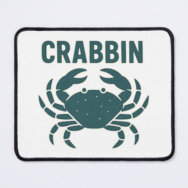 Item preview, Crab Hunt Beach Crabbin Block Print Graphic designed and sold by OldSouthTraditions.