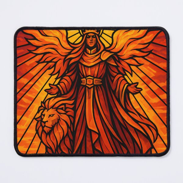 Item preview, Radiant Sun God and Lion Stained Glass designed and sold by AetherLightArt.