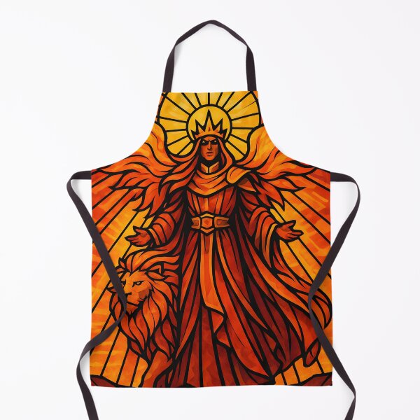 Item preview, Radiant Sun God and Lion Stained Glass designed and sold by AetherLightArt.