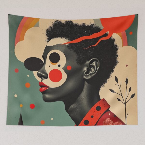 Item preview, Chromatic Mind - Vintage Afro-Surrealist Portrait designed and sold by RC Design.