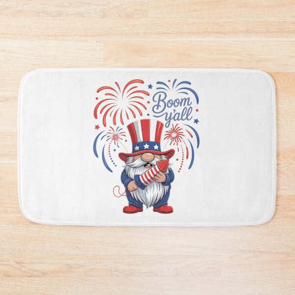 Item preview, Boom Y'all Funny Gnome Four of July Graphic Design designed and sold by SasscDesigns.