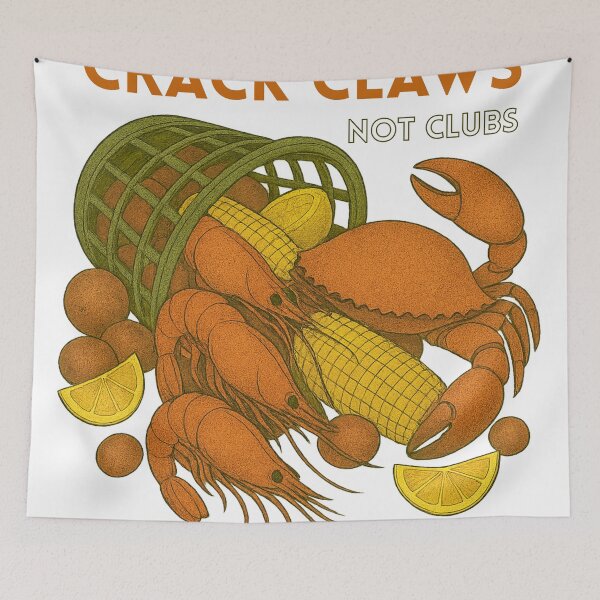 Item preview, Lowcountry Crab and Shrimp Golf Basket Graphic designed and sold by OldSouthTraditions.