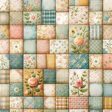 Artwork thumbnail, Spring Inspired Patchwork Quilt Pattern by PinUpPizzazz