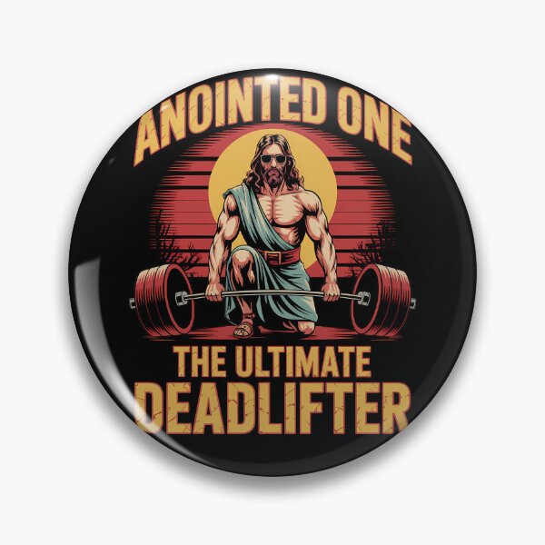 Item preview, Anointed One - Ultimate Deadlifter Jesus Retro designed and sold by FocusedPatterns.