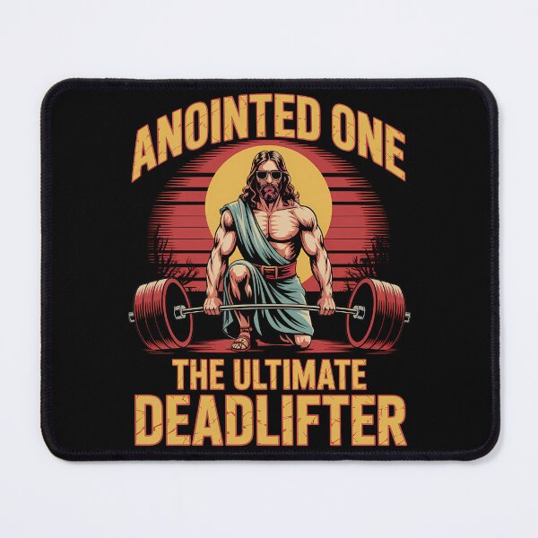 Item preview, Anointed One - Ultimate Deadlifter Jesus Retro designed and sold by FocusedPatterns.