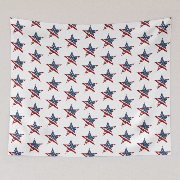 Aperçu de l'œuvre Étoile patriotique américaine à l'aquarelle – Origami du drapeau américain créée et vendue par VikArt7.