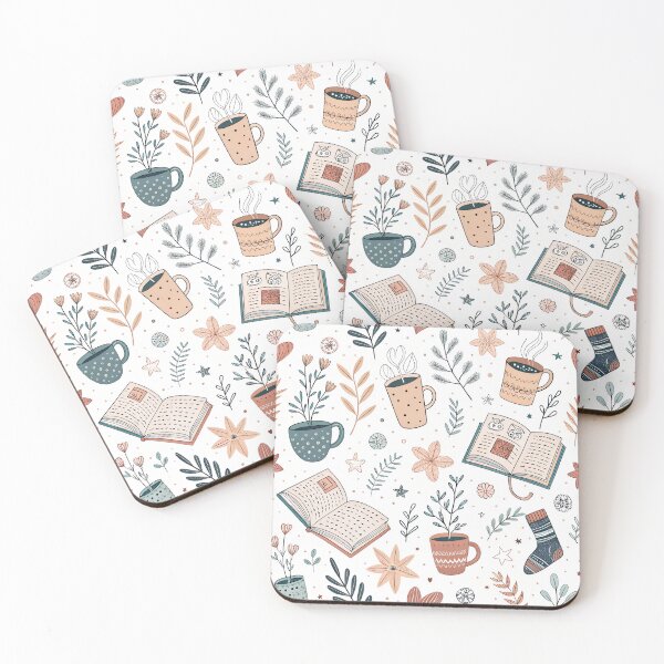 Item preview, Warm Mornings – Cozy Aesthetic Doodle Pattern designed and sold by Mintloop-Studio.