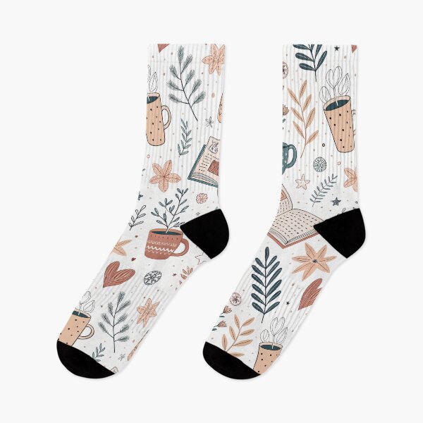 Item preview, Warm Mornings – Cozy Aesthetic Doodle Pattern designed and sold by Mintloop-Studio.