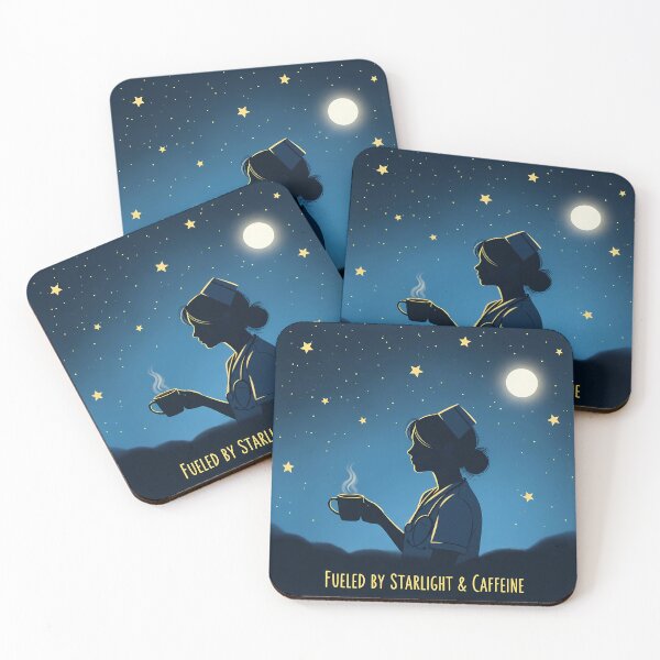 Item preview, Night Shift Warrior – Fueled by Starlight & Caffeine designed and sold by moba--mania.